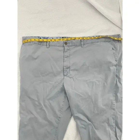 Tommy Baham Mens Flat Front Pants Chino Blue SIZE 52x32